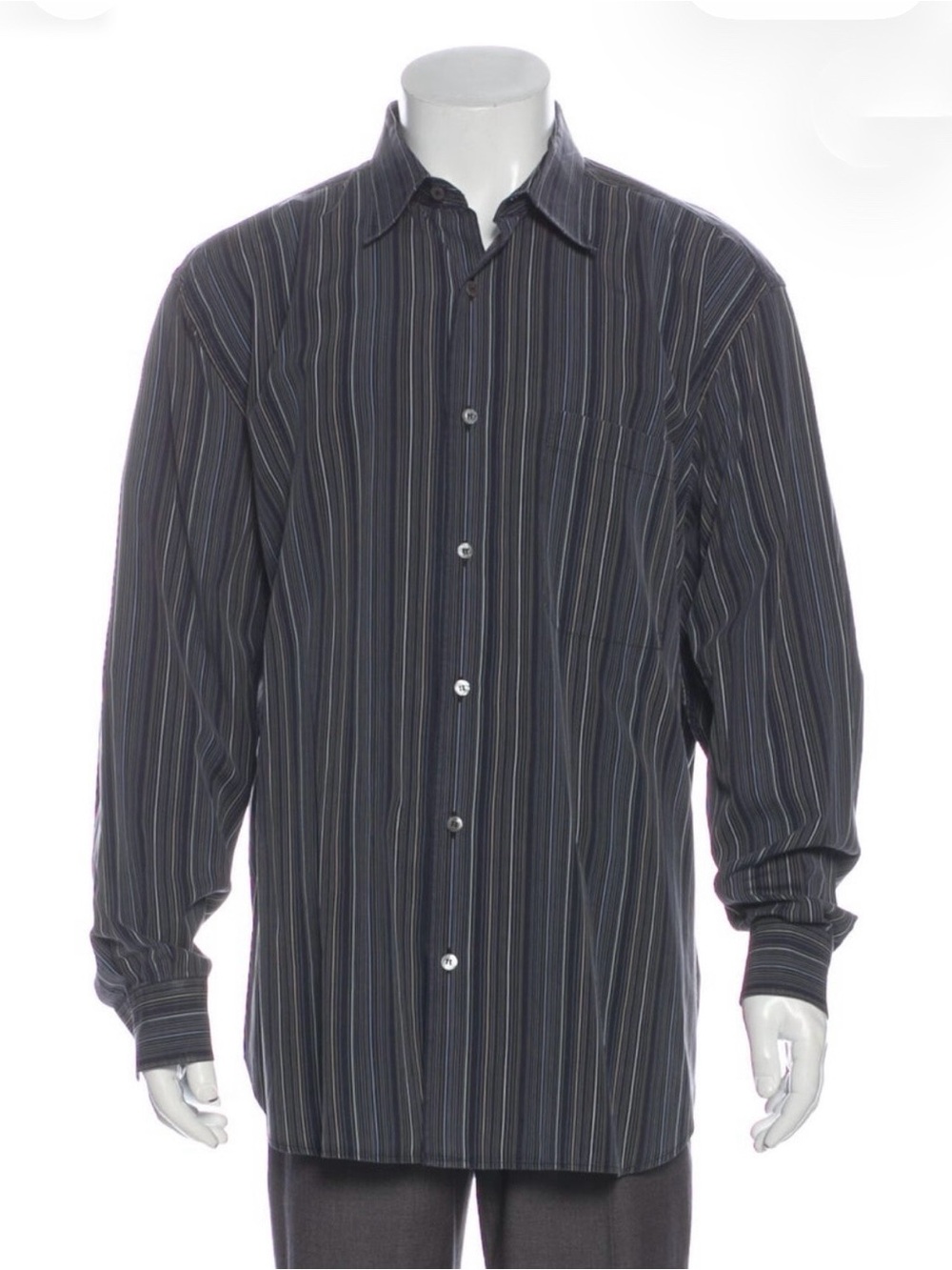 Brioni Striped Long Sleeve Dress Shirt
Size: XL - Made in Italy